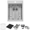 Ruvati Outdoor BBQ Workstation Sink 15x20" Topmnt MarineGrade T-316 SS RVBoat RVQ5210 - alternate 9